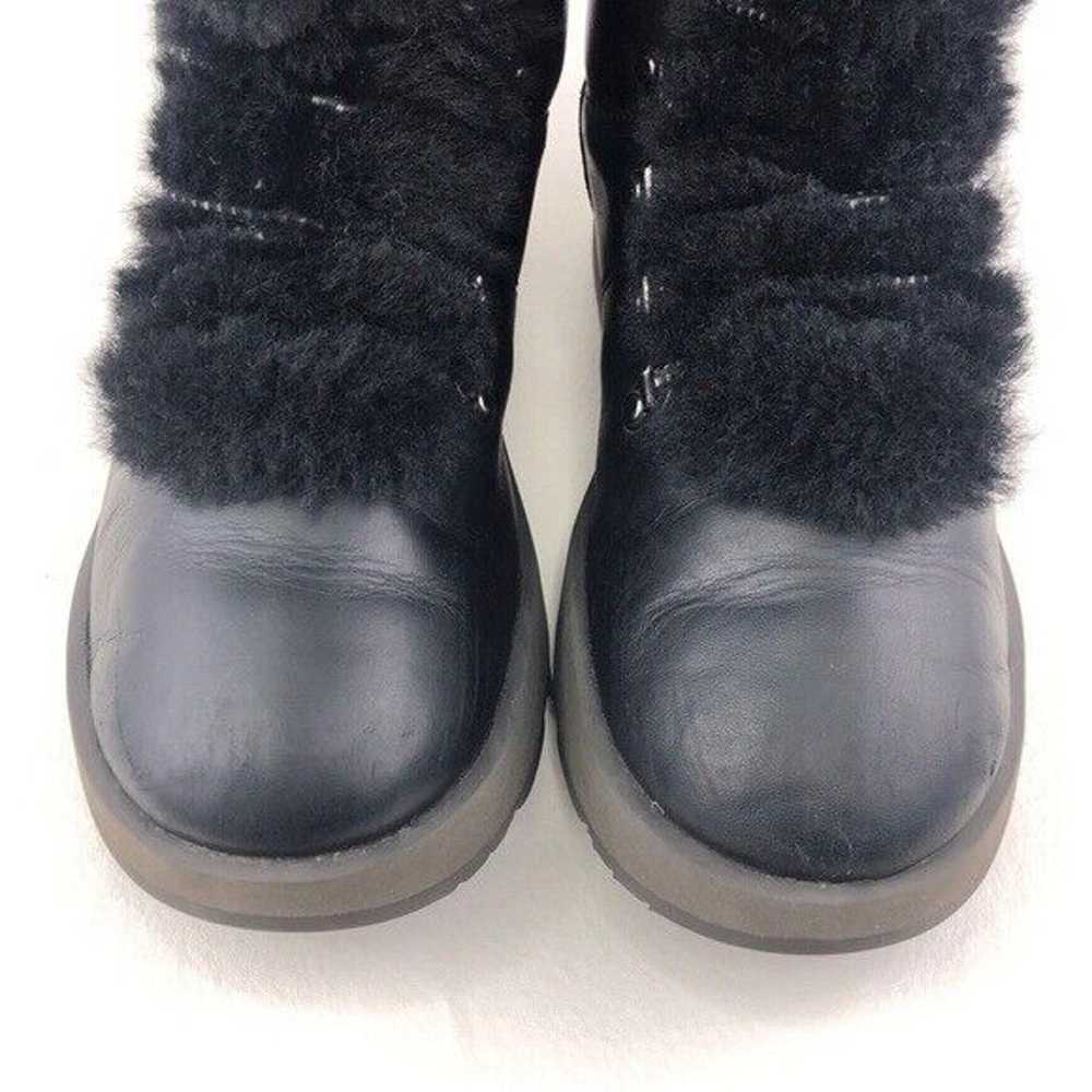 UGG Viki Waterproof Black Leather Lace up Winter … - image 12