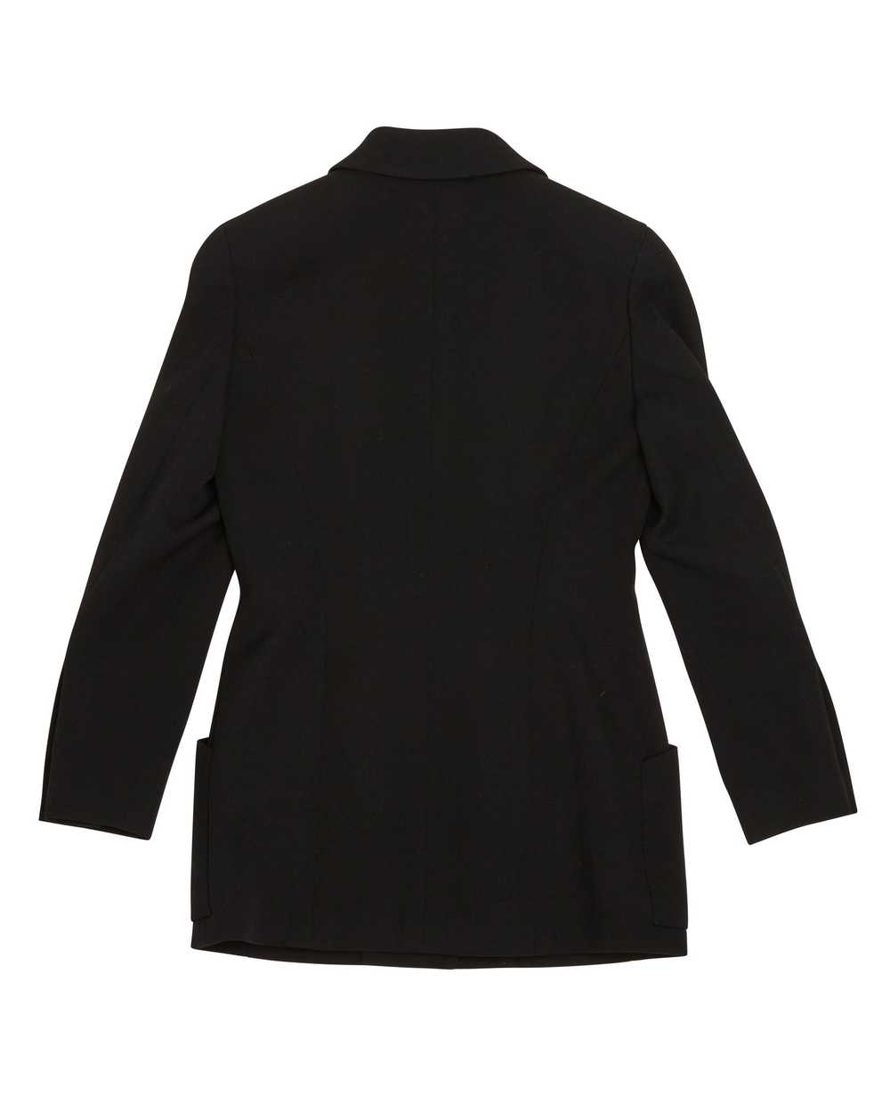 CHANEL: A Vintage Boutique Black Wool Jacket - image 2