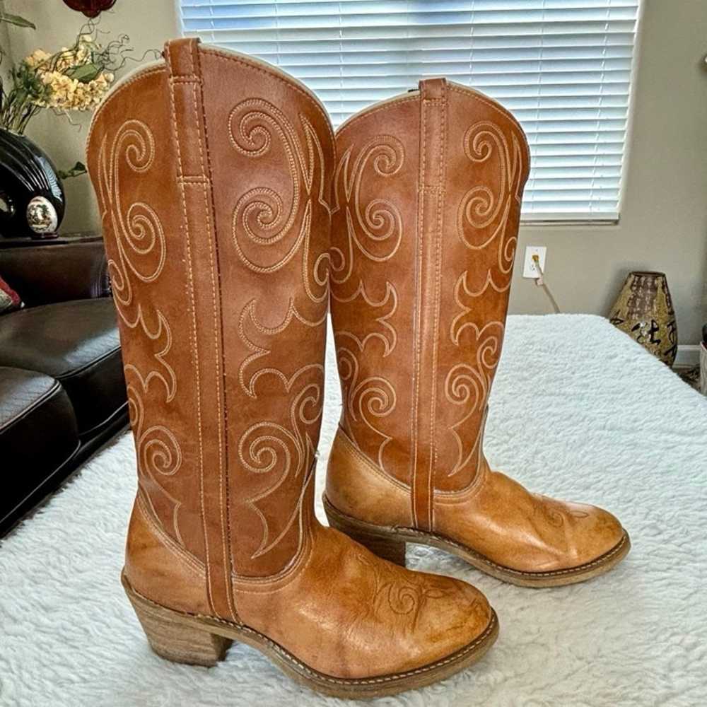 Dingo cowboy boots size 6M genuine leather - image 5