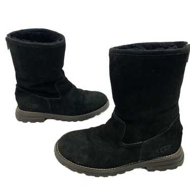 Ugg Australia Langley Tall Black Leather Sheepskin