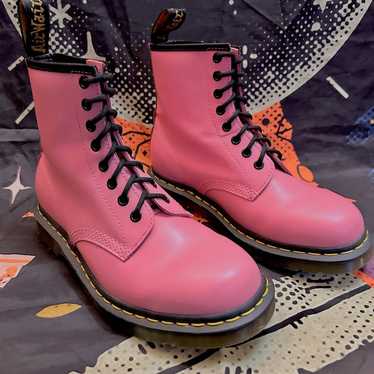 Rare hard to outlets find Women's 1460 Pink Tutti Frutti Suede Combat Boots Size 8 new