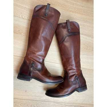 Frye Brown Leather Riding Boots - Women’s Size 6B - image 1