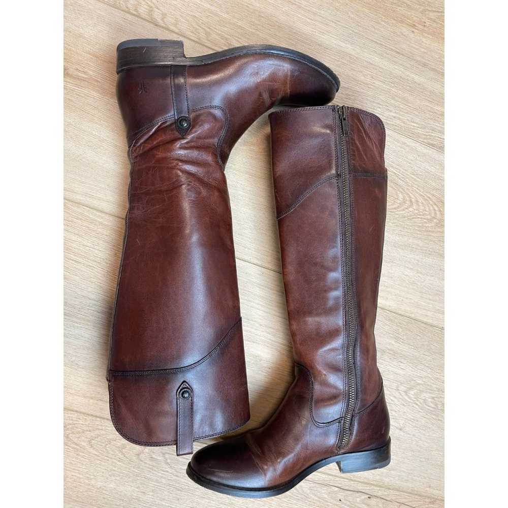 Frye Brown Leather Riding Boots - Women’s Size 6B - image 2