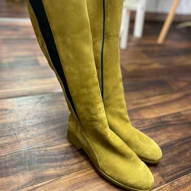 arche mustard yellow long boots