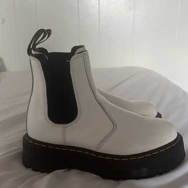 White platform Doc Martens