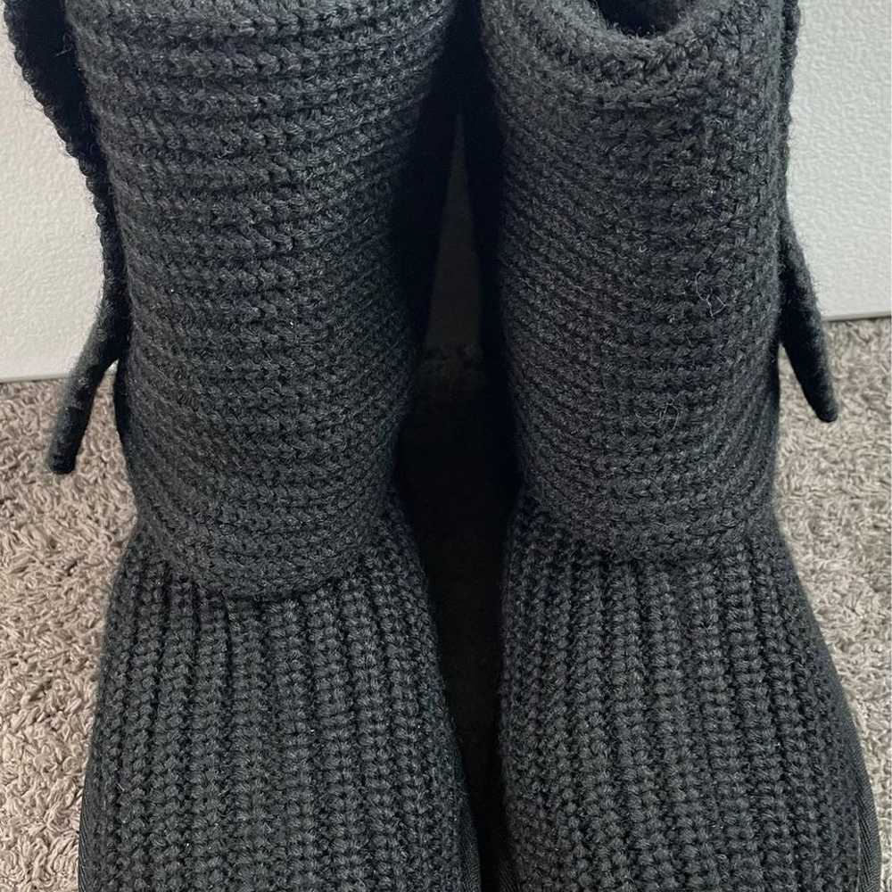 UGG CLASSIC CARDY BUTTON DETAILED KNIT BOOTS BLACK - image 8