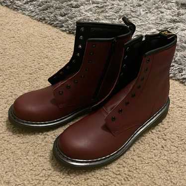 doc martens womens size 7 ankle boots, color red