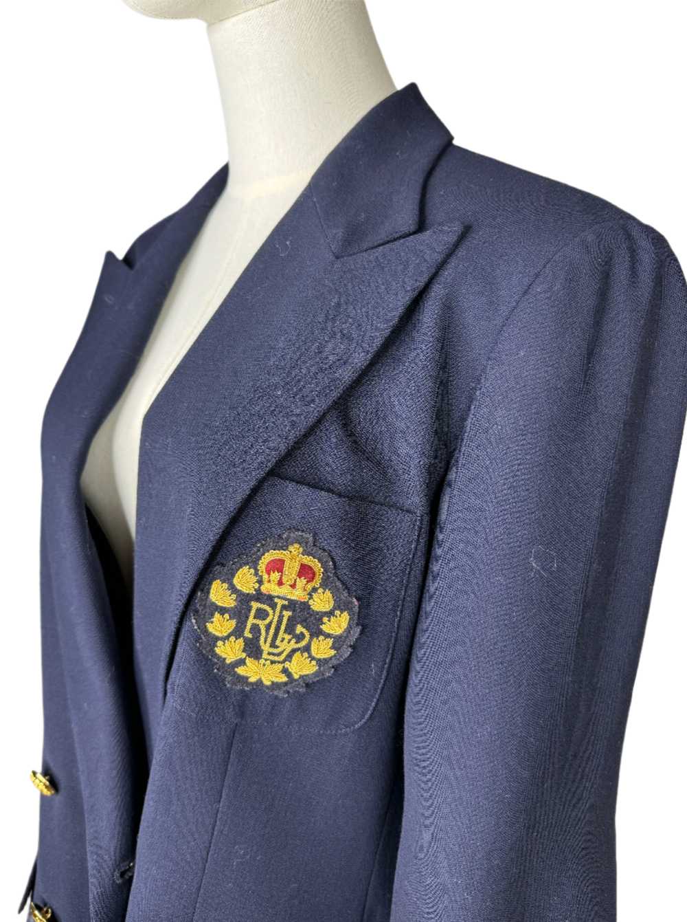 Lauren by Ralph Lauren Navy Blue Blazer 1990s - image 1