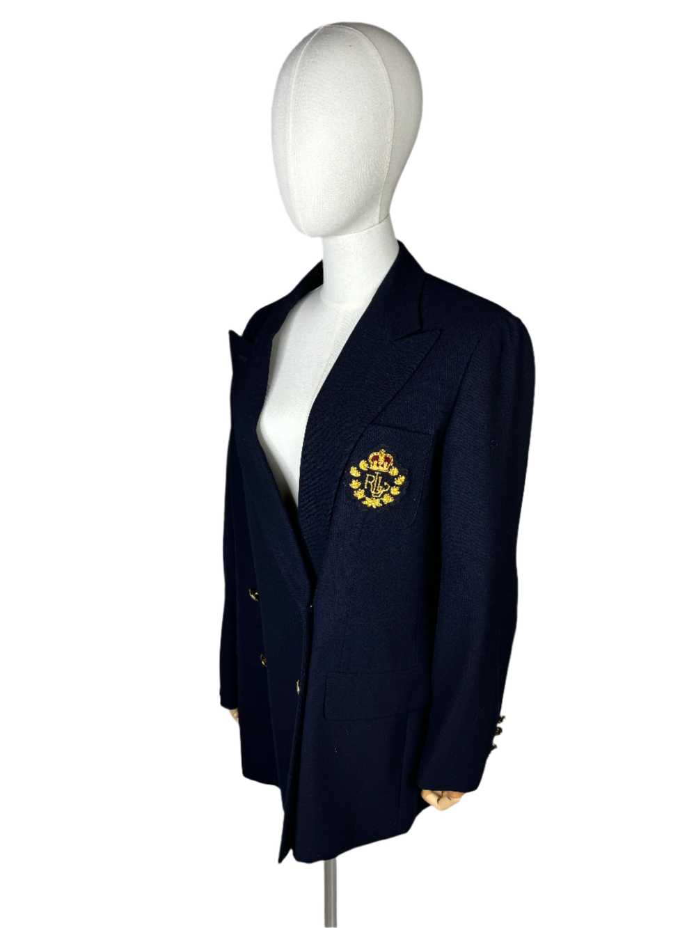 Lauren by Ralph Lauren Navy Blue Blazer 1990s - image 2