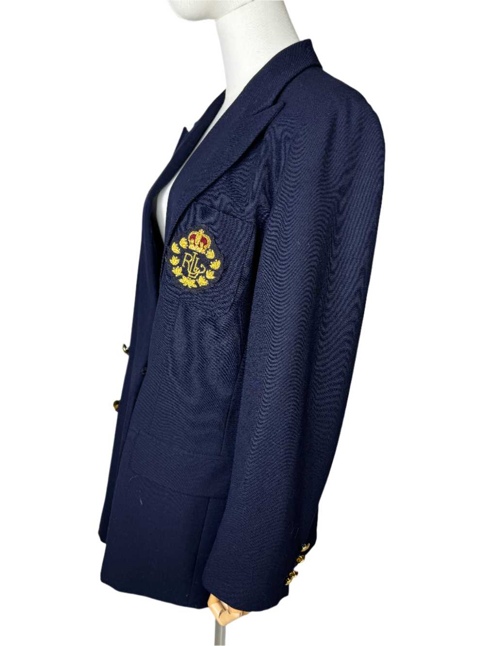 Lauren by Ralph Lauren Navy Blue Blazer 1990s - image 4