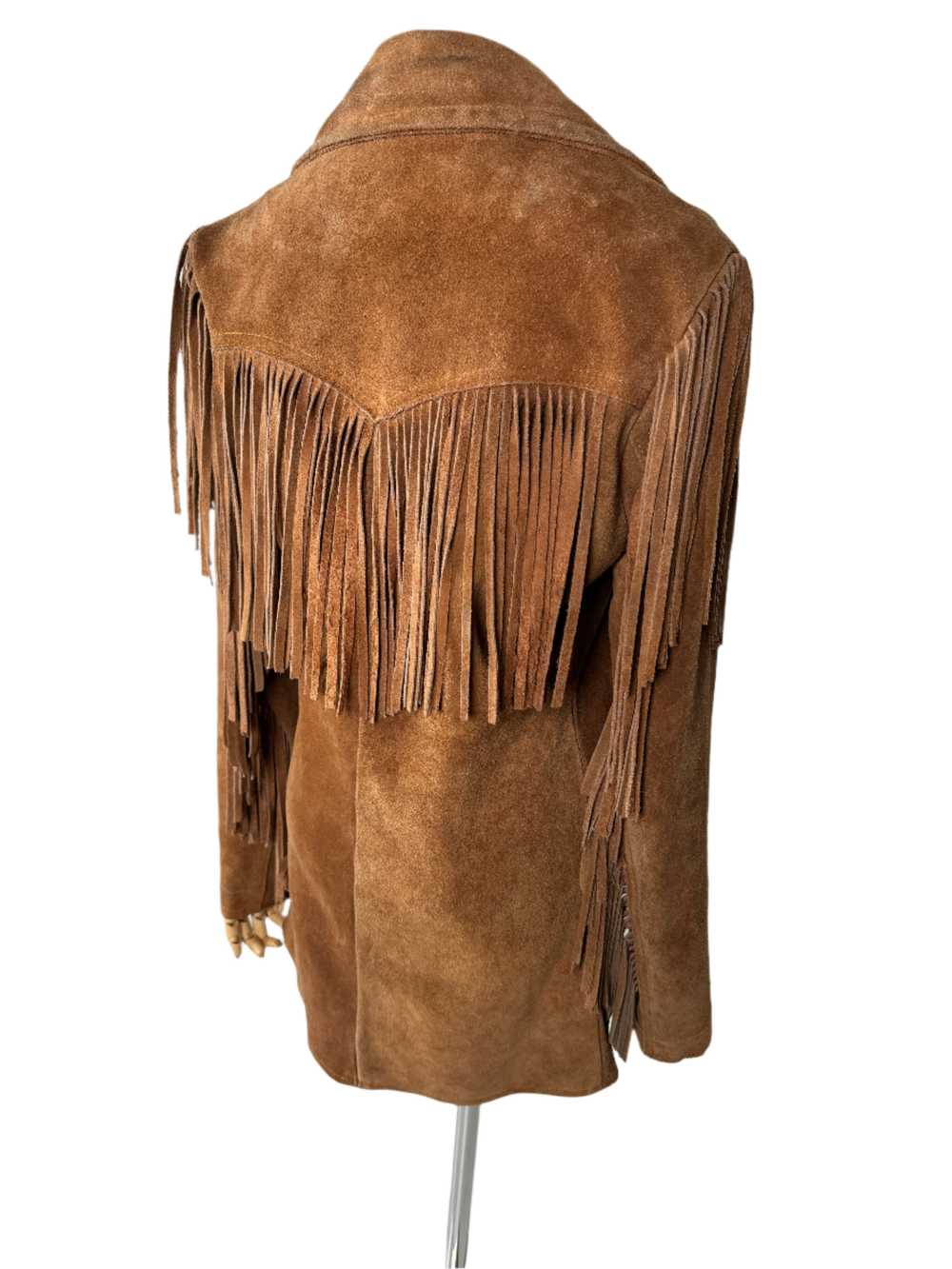 Brown Suede Fringed Jacket 1970s - image 2