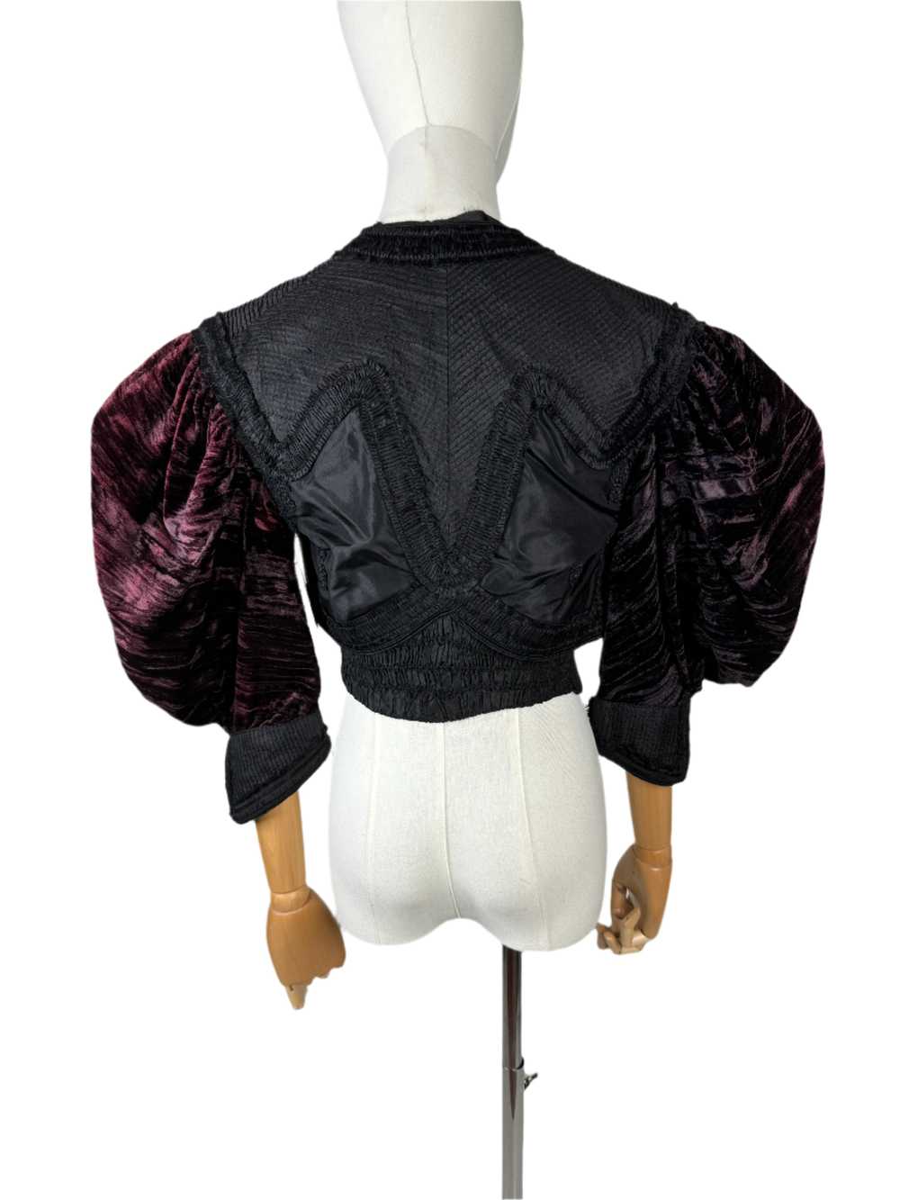 Black Pintuck & Velvet Bolero 1930s - image 7