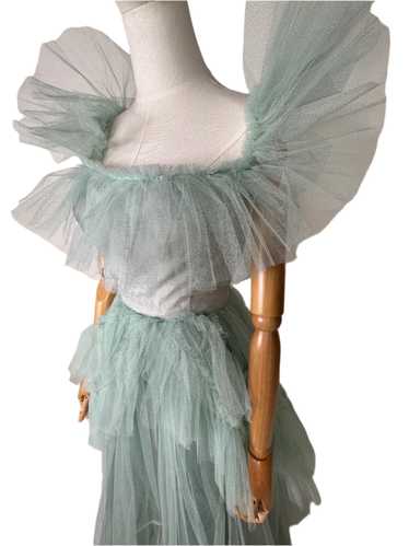 Mint Green Crinoline Tulle Cupcake Dress 1950s