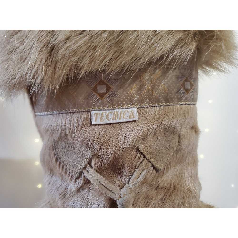 Tecnica Vintage Aztec Tribal Fur Tan Leather Calf… - image 7