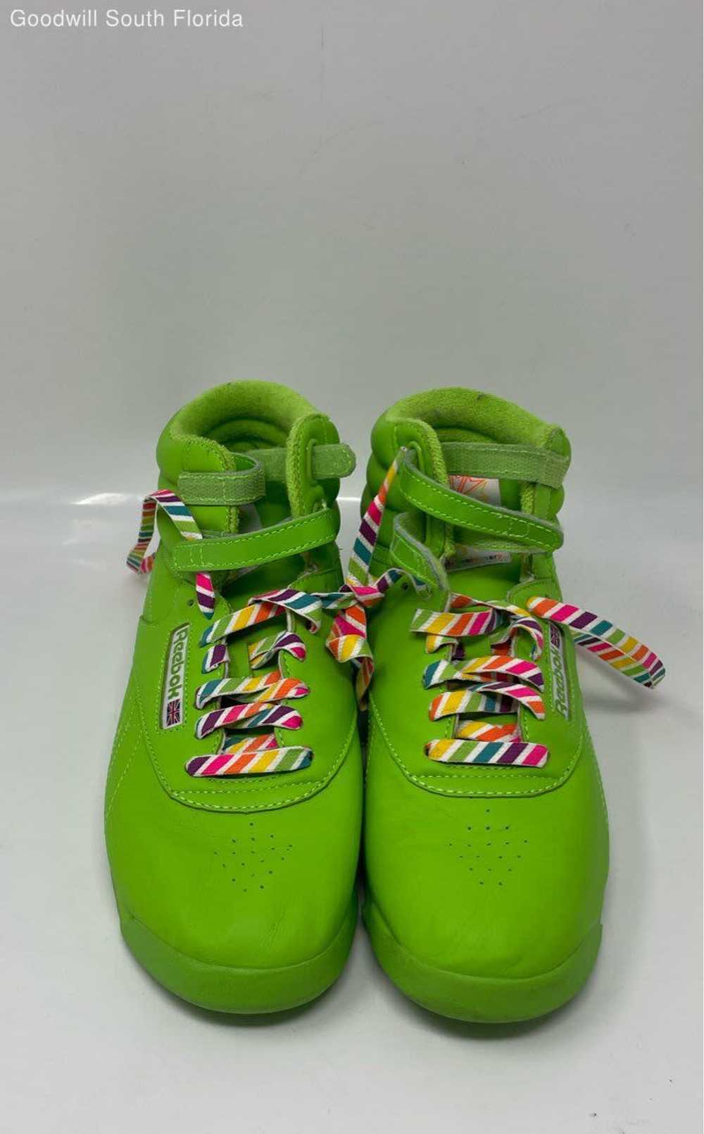 Reebok Womens Classic Freestyle Lime Green Leathe… - image 3