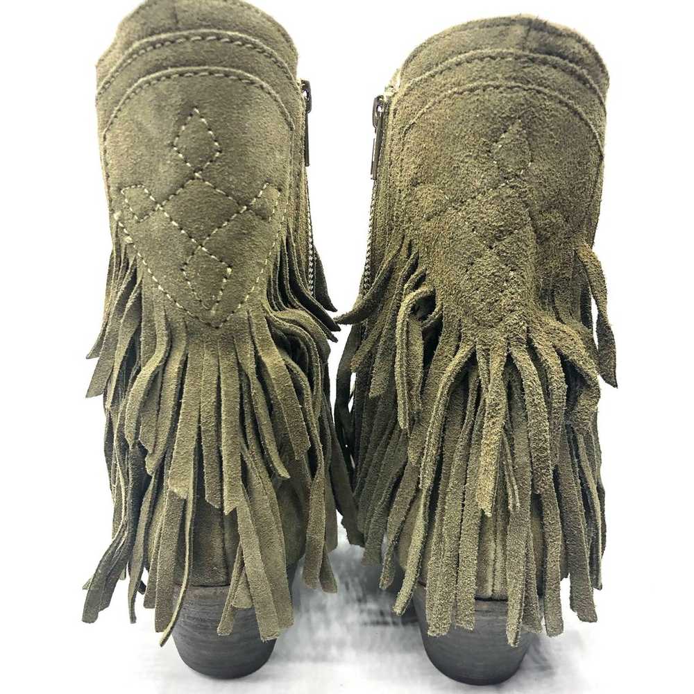 Free People Lawless Fringe Dark Green Suede Weste… - image 3