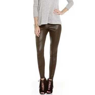 Hue Gold Metallic Python Coated Microsuede Mid-Ri… - image 1