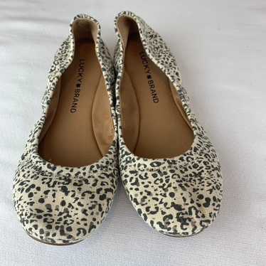 Lucky Brand animal print flats, size 6