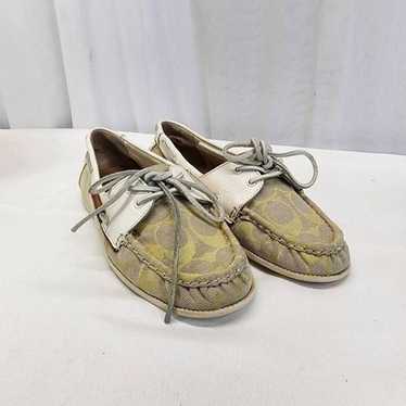 Coach Women's Boat Deck Shoe Tan Yellow Coralin Lo