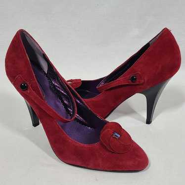 Poetic License Collectors Item Red Suede Stiletto 