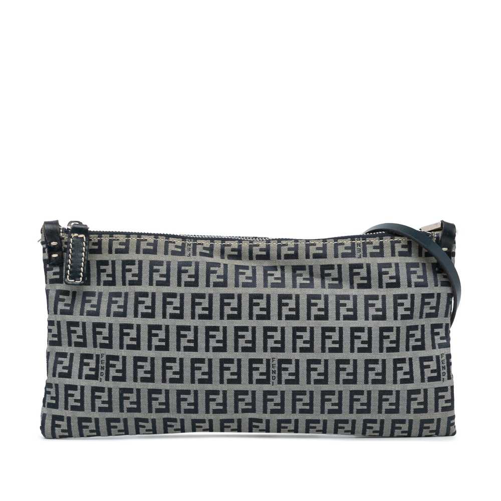 Brown Fendi Zucchino Canvas Pochette Crossbody - image 1