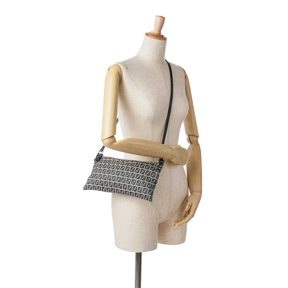 Brown Fendi Zucchino Canvas Pochette Crossbody - image 8