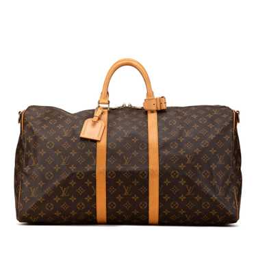 Brown Louis Vuitton Monogram Keepall Bandouliere … - image 1