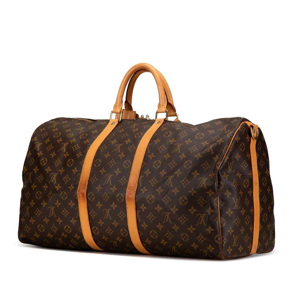 Brown Louis Vuitton Monogram Keepall Bandouliere … - image 2