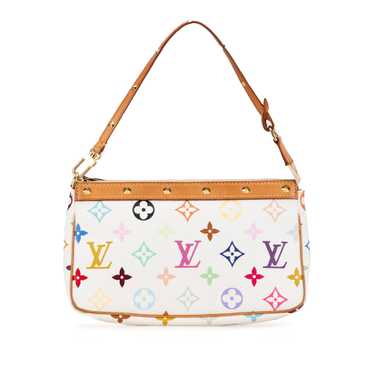 White Louis Vuitton Monogram Multicolore Pochette 