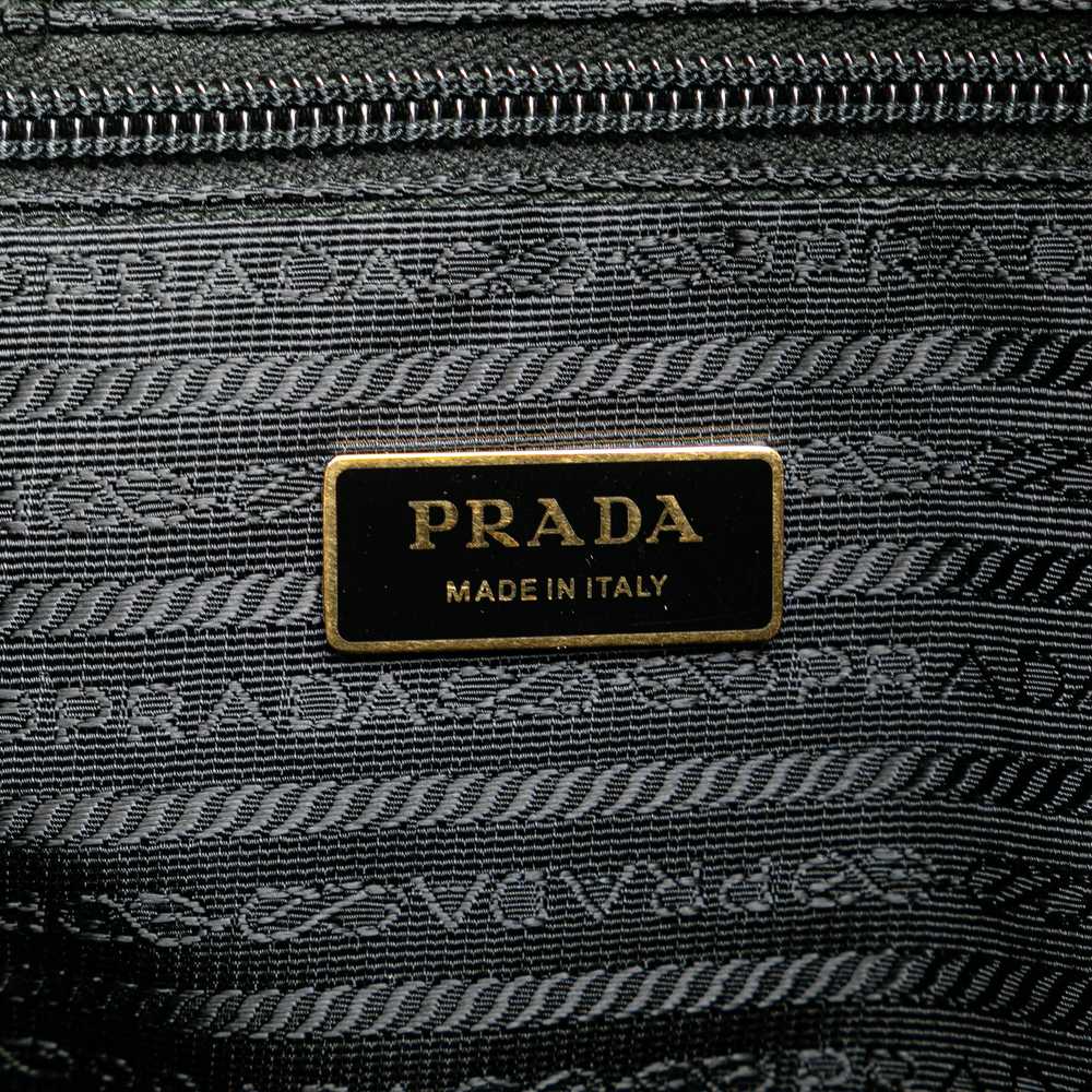 Black Prada Tessuto Canapa Logo Bow Tote - image 5