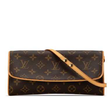 Brown Louis Vuitton Monogram Pochette Twin GM Cros