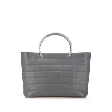 Gray Chanel Chocolate Bar Lambskin Tote