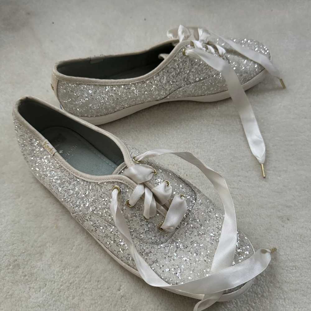 Keds x Kate Spade Cream Glitter Sneakers - image 1