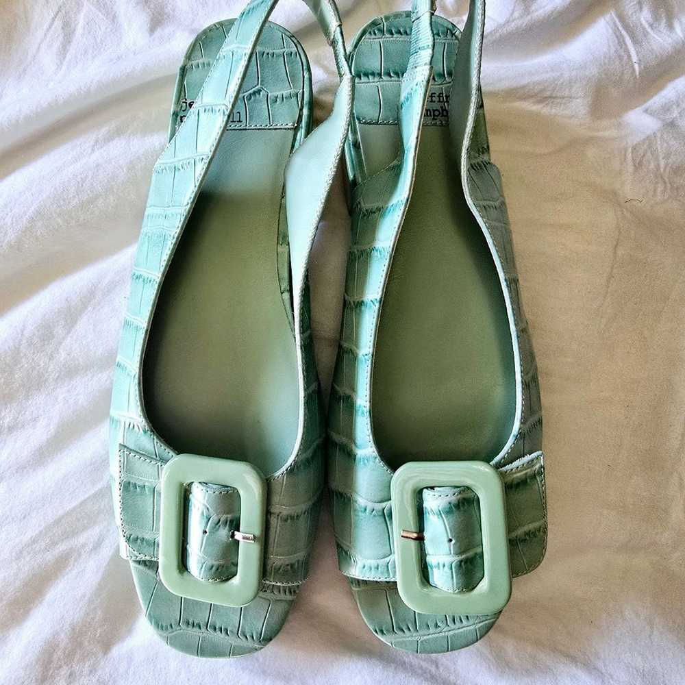 Jeffrey Campbell Mint Croc Slingbacks - image 2