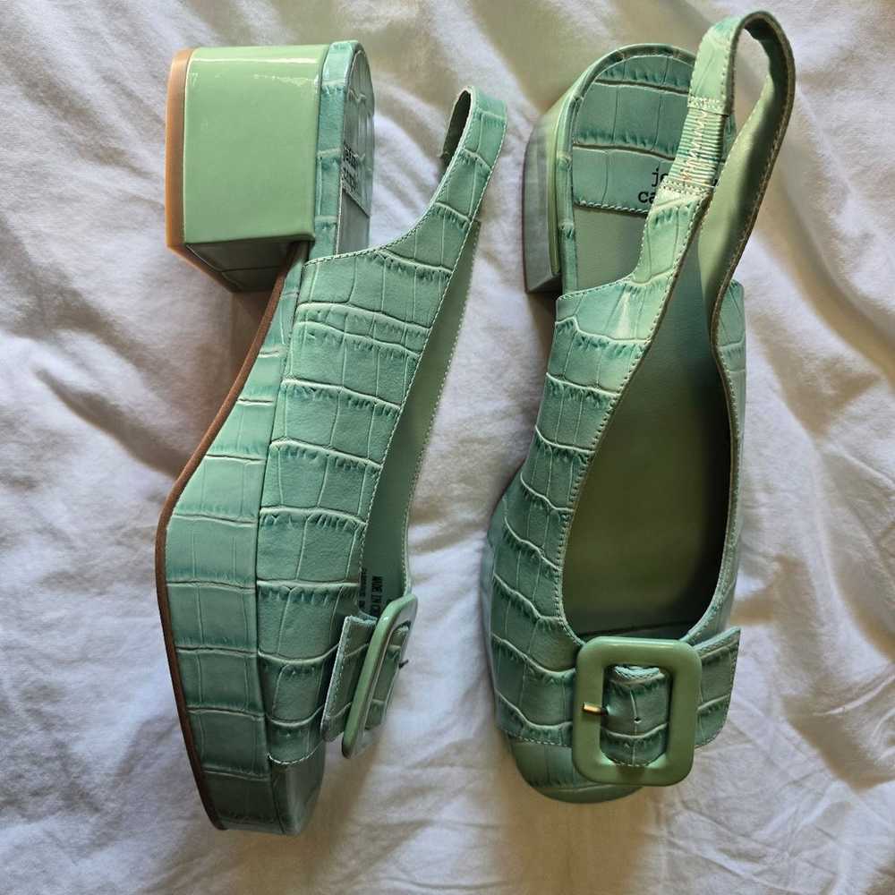 Jeffrey Campbell Mint Croc Slingbacks - image 5