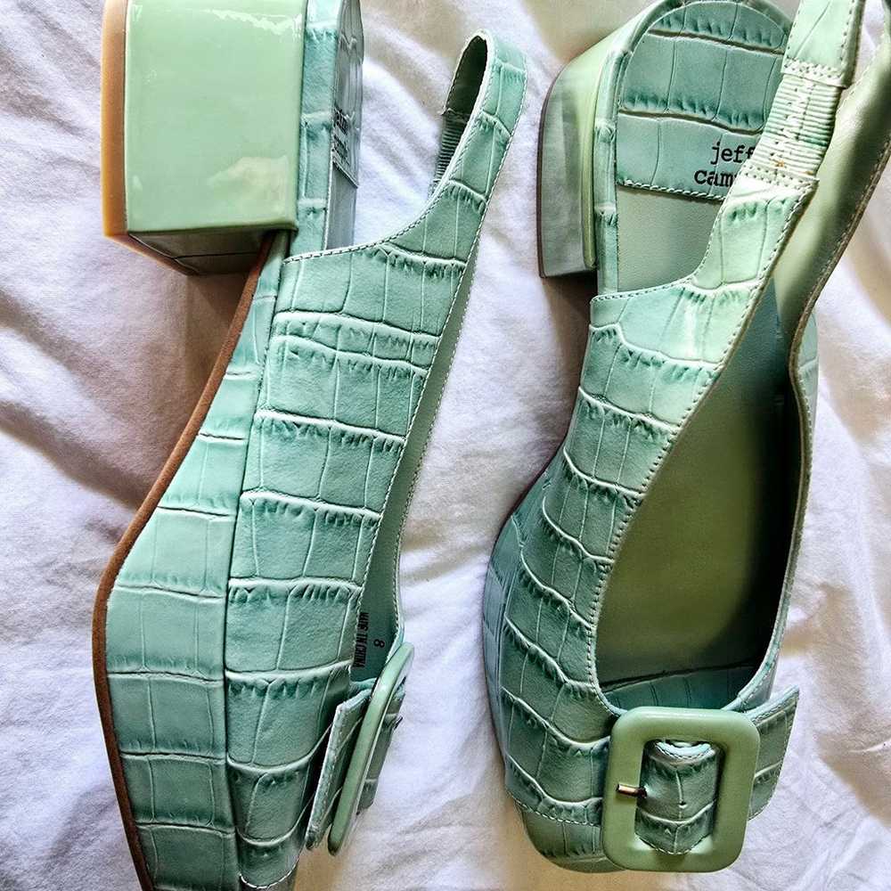 Jeffrey Campbell Mint Croc Slingbacks - image 6