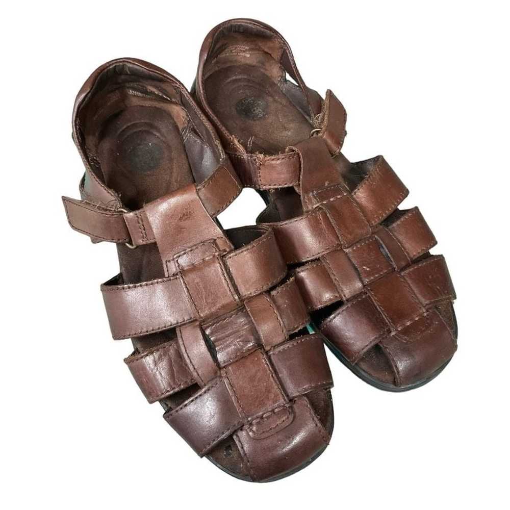 Vintage Cobbie Cuddlers Leather Fisherman Sandals… - image 4