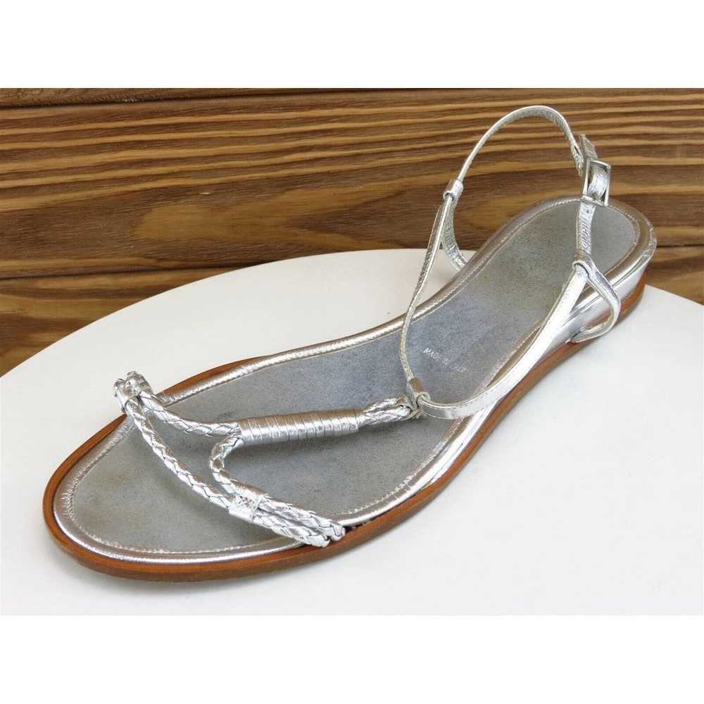 Amalfi Size 8 Sandal Strappy Silver Leather Women… - image 1