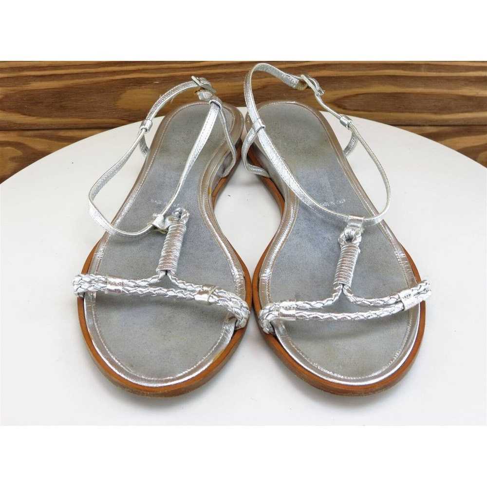 Amalfi Size 8 Sandal Strappy Silver Leather Women… - image 3