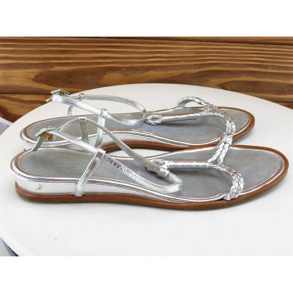 Amalfi Size 8 Sandal Strappy Silver Leather Women… - image 5