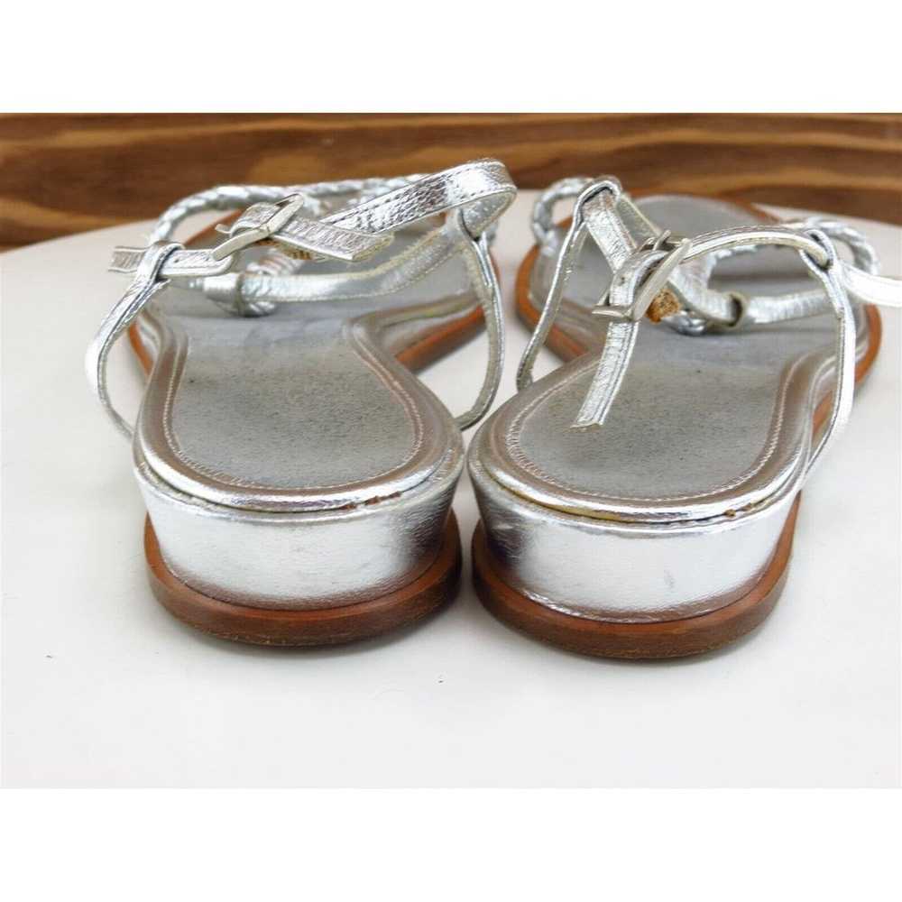 Amalfi Size 8 Sandal Strappy Silver Leather Women… - image 7