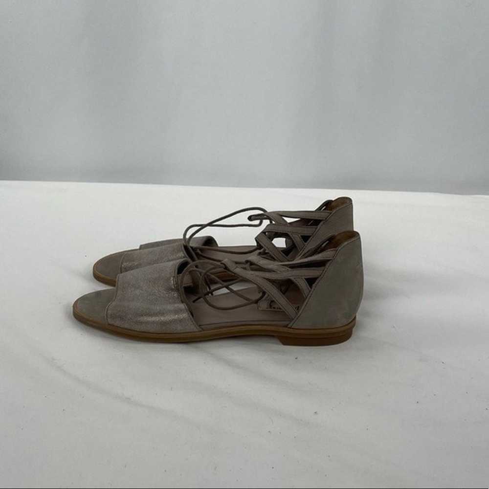 Paul Green Lace Up Leather Sandals in Smoke Truff… - image 3