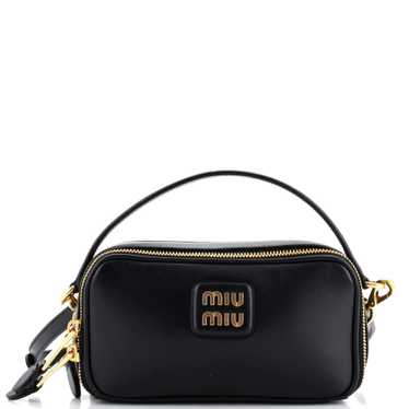 Miu Miu Logo Double Zip Top Handle Crossbody Bag L