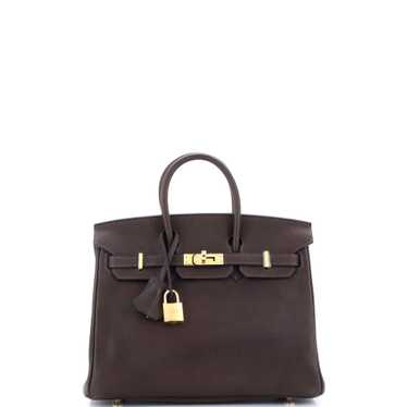 Hermes Birkin Handbag Ebene Barenia Faubourg with 