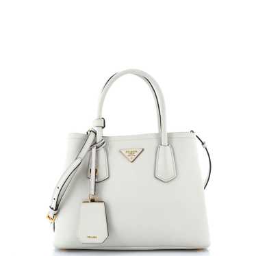 PRADA Cuir Double Tote Saffiano Leather Small