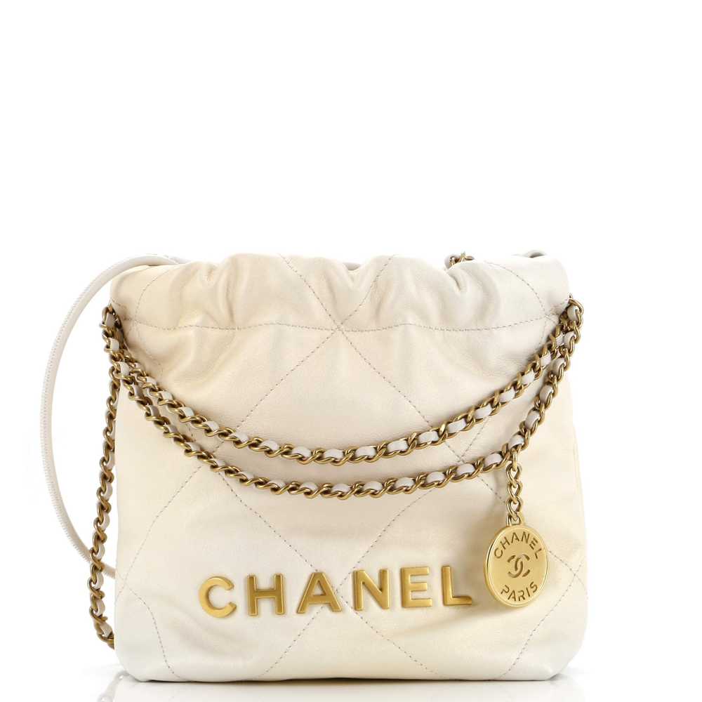 CHANEL 22 Chain Hobo Quilted Shaded Calfskin Mini - image 1