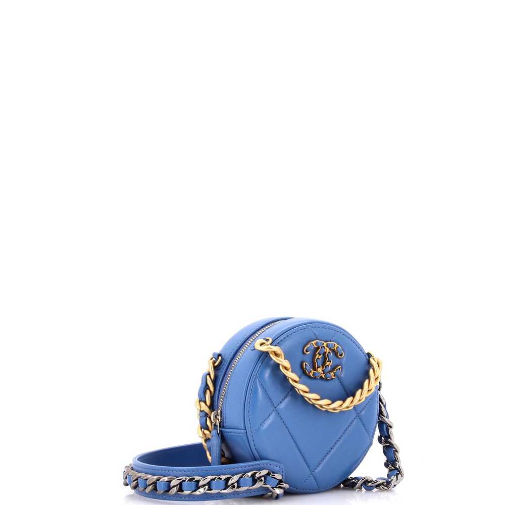 CHANEL 19 Round Clutch with Chain Quilted Leather - image 3