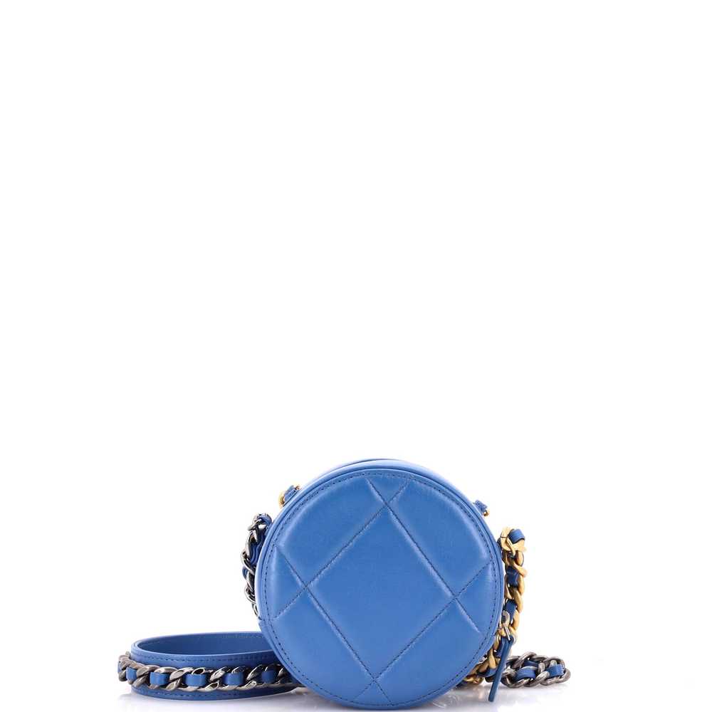 CHANEL 19 Round Clutch with Chain Quilted Leather - image 4