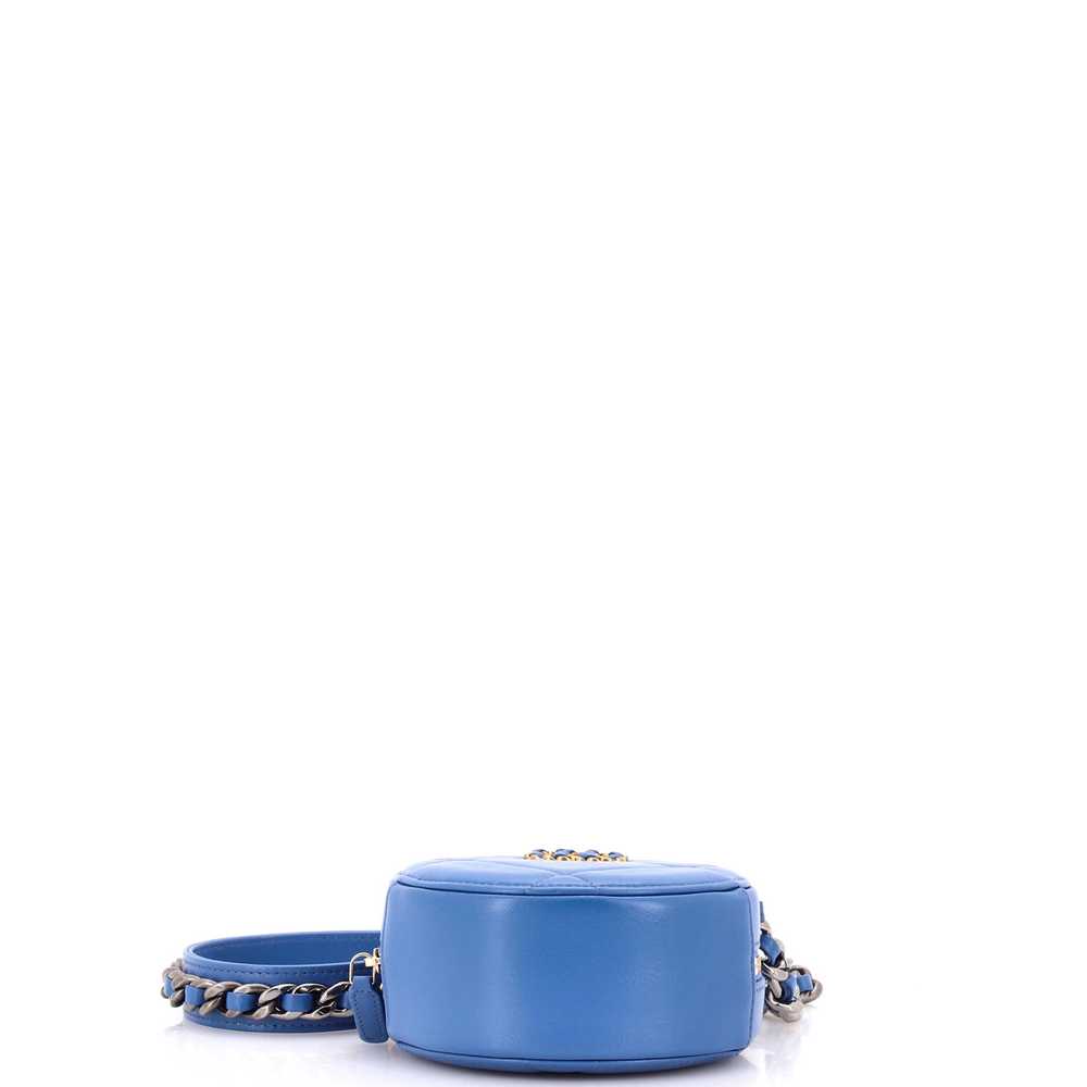 CHANEL 19 Round Clutch with Chain Quilted Leather - image 5