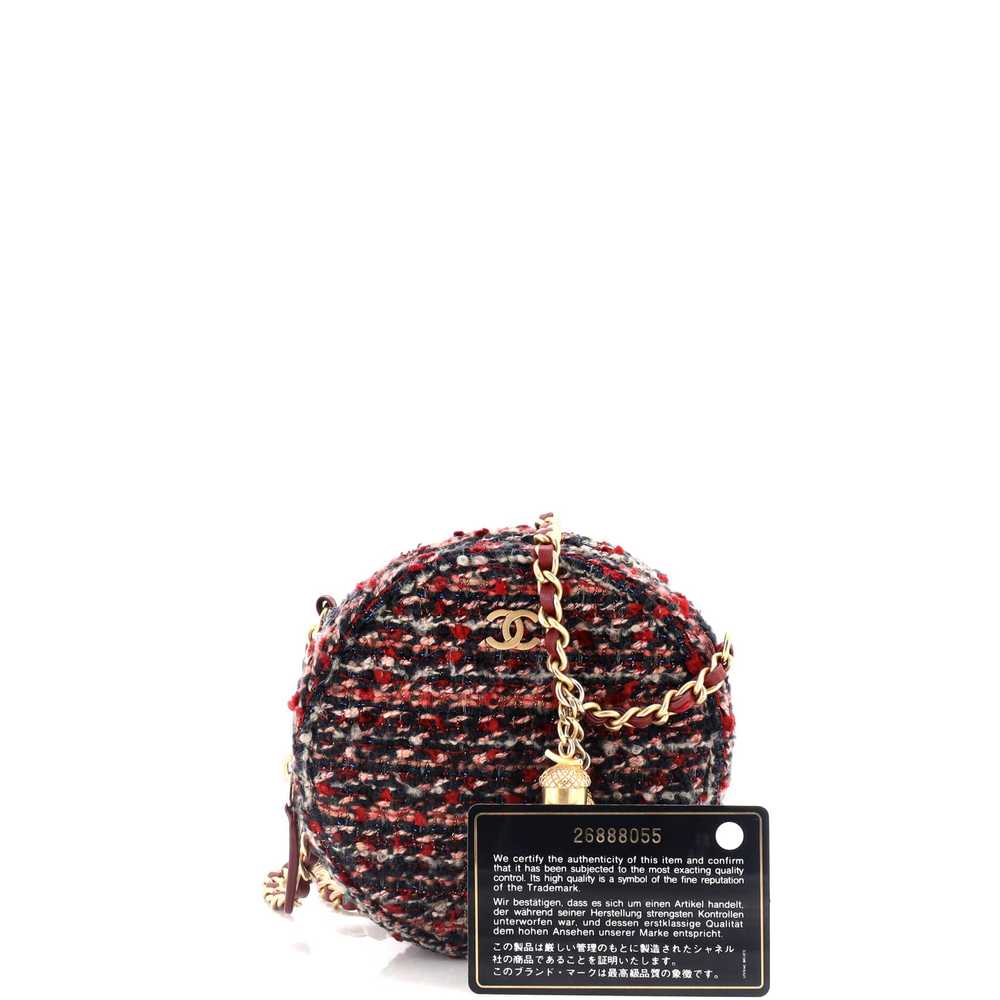 CHANEL Round Clutch with Chain Quilted Tweed Mini - image 2